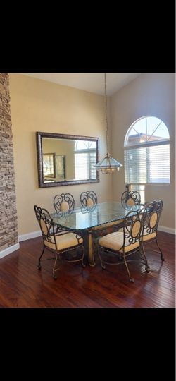 Glass dining table