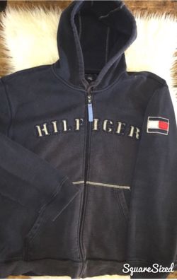 Men's vintage Tommy Hilfiger hooded sweatshirt men's XL