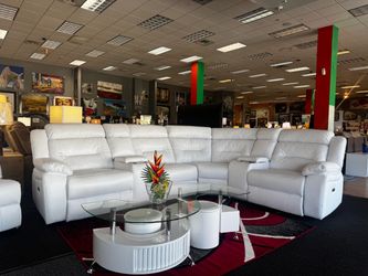Sectional All White Set