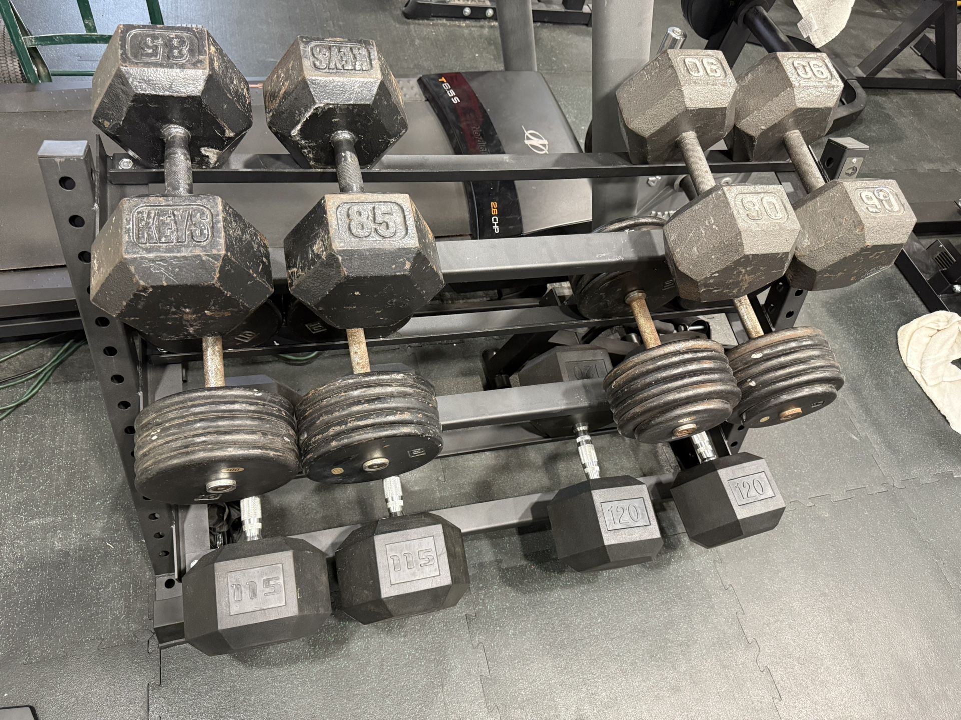 85-120 Dumbbell Set & Rack