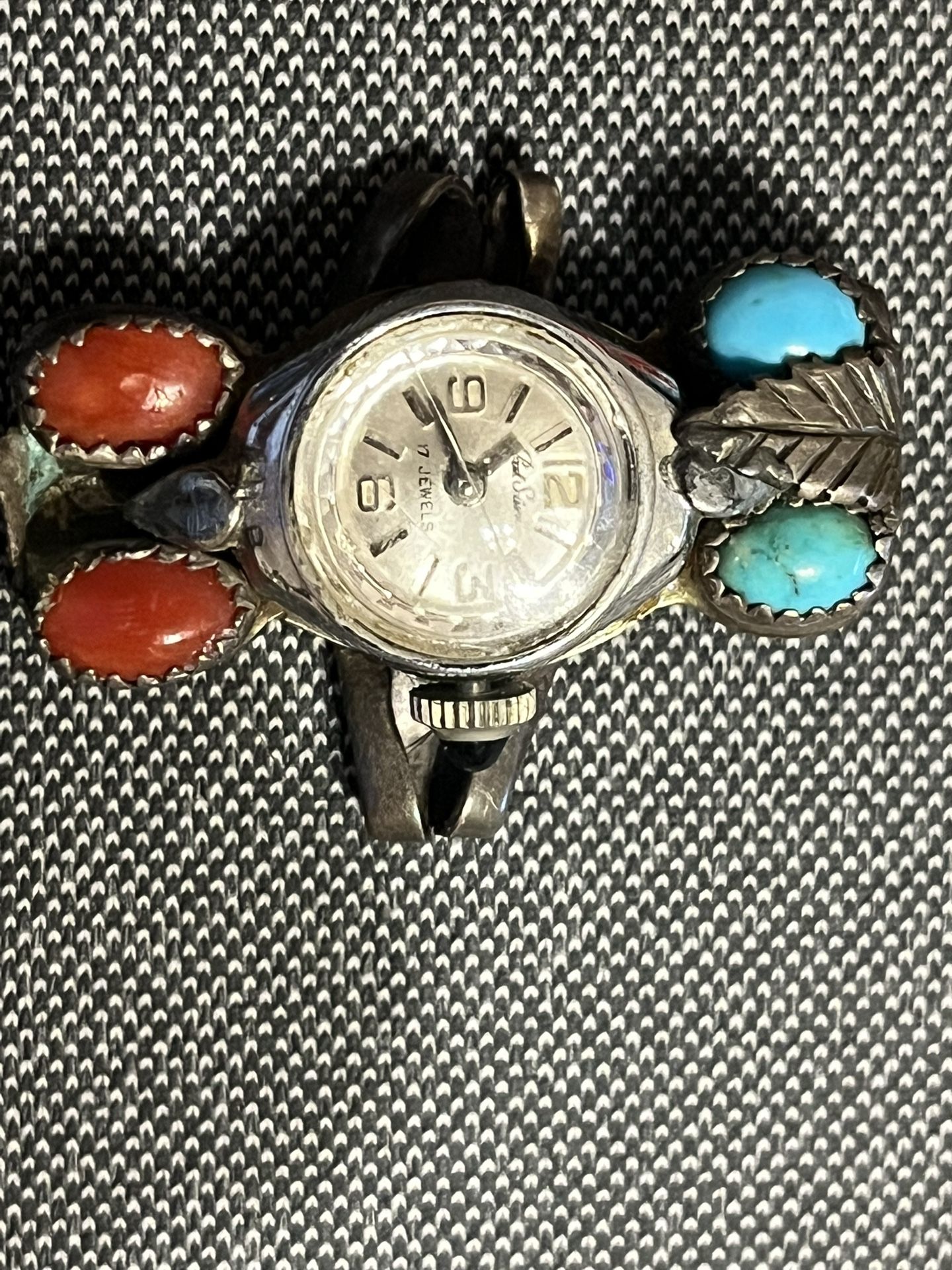 Silver And Turquoise Ring Watch