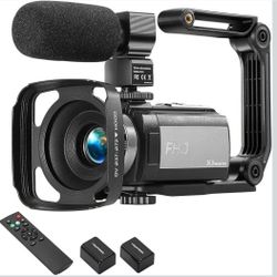 New In Box Video Camera Camcorder Full HD 1080P 30FPS 36MP IR Night Vision Vlogging Camera for YouTube,3.0 Inch 270 Degree Rotation LCD 16X Digital Zo