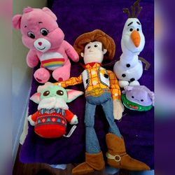 Vintage Bundle 5 Stuff Animals In Good Condition 