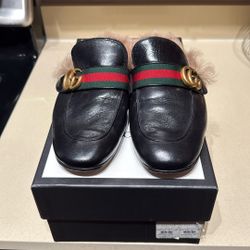 GUCCI FUR LOAFERS