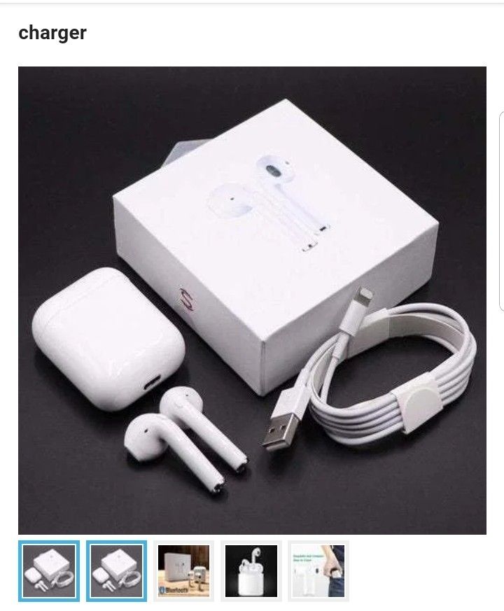 IPhone I7 Twins Wireless Earphone Headset with charger