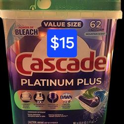 Cascade Platinum Plus Pods 62 Ct