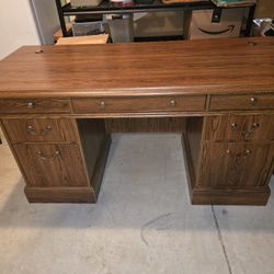 Desk and File Cabinet