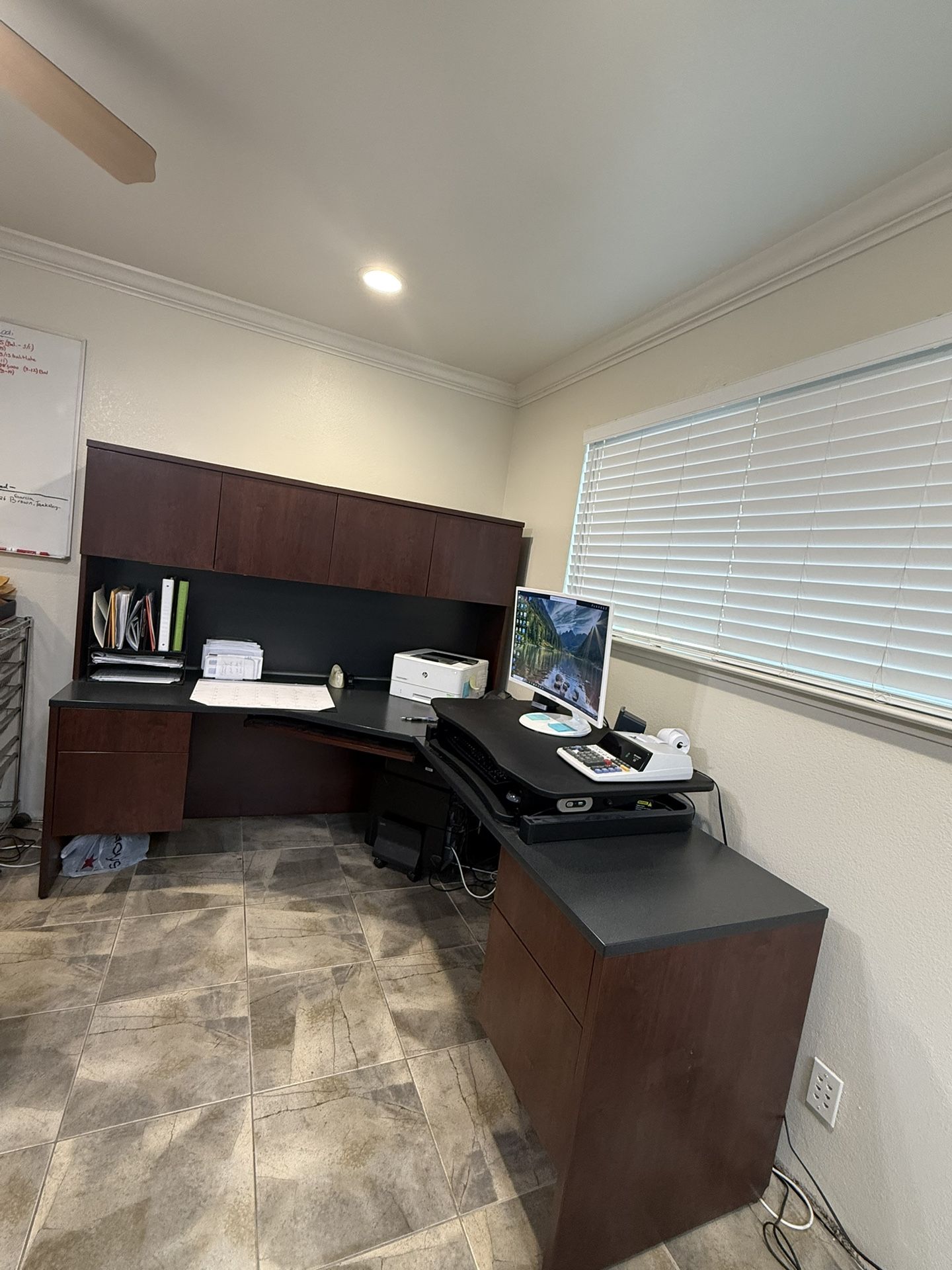 Large, 6 by 7 Solid L Shape Desk