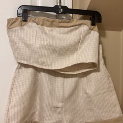 Short and tube top woman set L