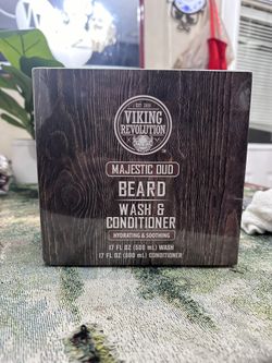 Viking Revolution Beard Wash and Beard Conditioner for Men with Argan Oil and Jojoba Oil - Beard Softener and Strengthener Beard Care Beard Shampoo an