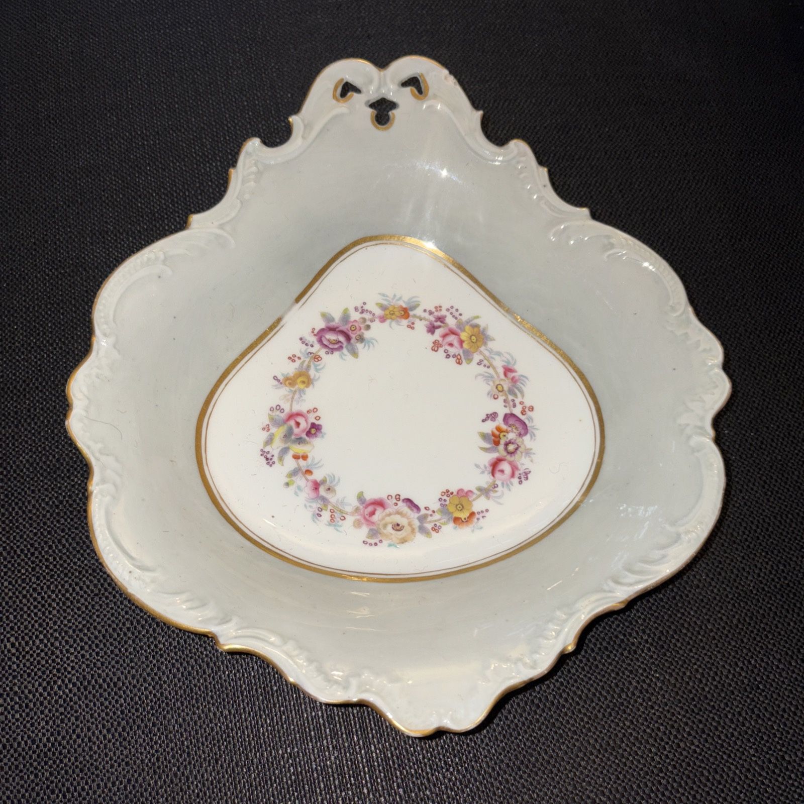 9 inch antique floral bowl
