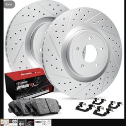 R1 Concepts Brakes and Rotors Kit | Front Brake Pads | Brake Rotors and Pads | Optimum OEp Brake Pads and Rotors | Hardware 
