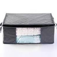 1 Pcs Large Capacity Quilted Storage Box Zipper, 20.5x13x12in