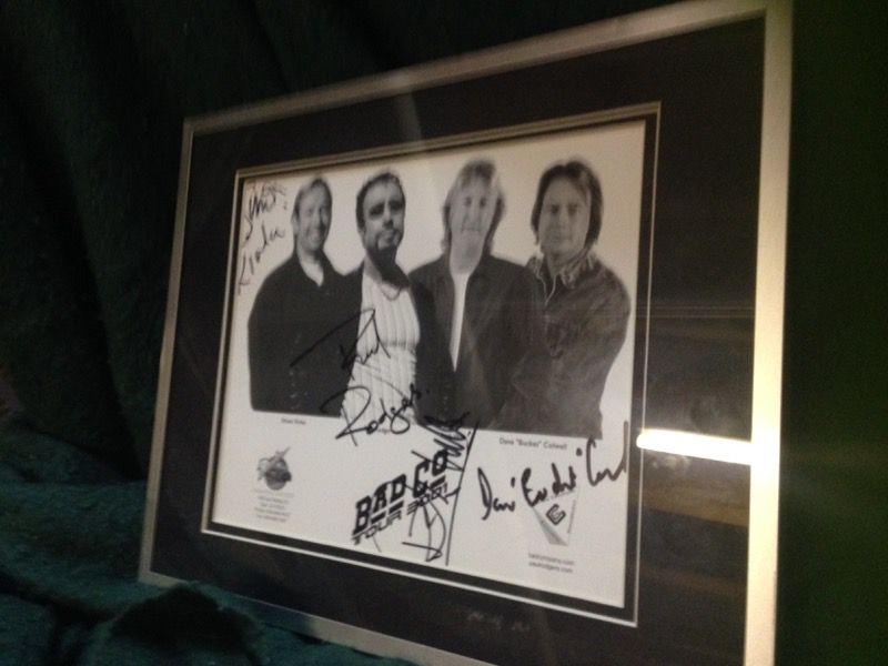 Paul Rodgers Bad Company signed framed photo