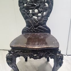Antique Hand Made Carved Chair