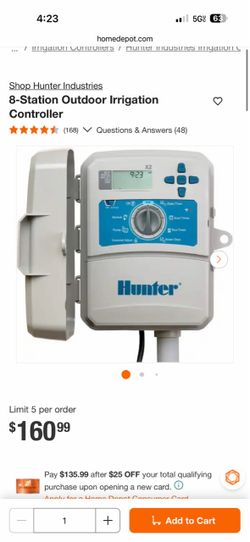 Shop Hunter Industries 8-Station Outdoor Irrigation Controller