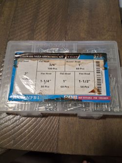 Hardware Nails Assortment Kit  Pieces 6 Sizes