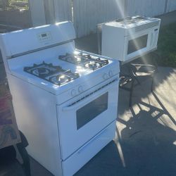 Gas Stove & Microwave 
