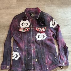 Tie Dyed Denim Jacket Handmade