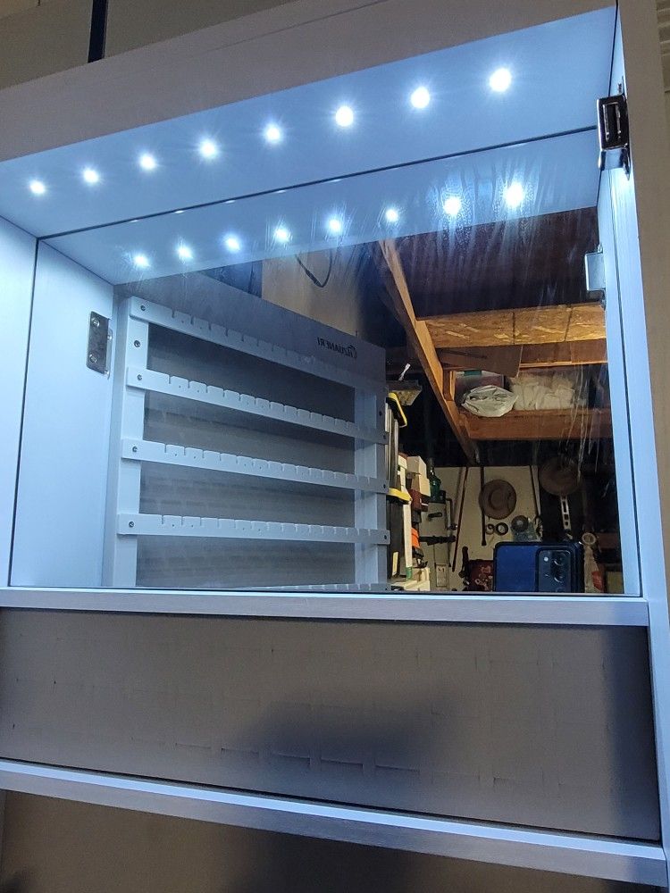 New Jewelry Box Mirrored With Lock And Key Mounts On Wall Or Hooks On The Door