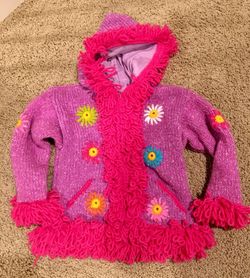 Girls sweater coat, size 4
