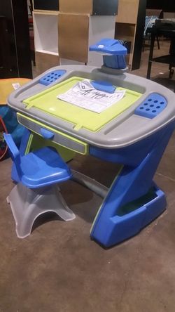 Brand new little desk with storage and light