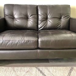 Leather Loveseat 