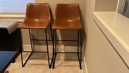 Leather bar stools