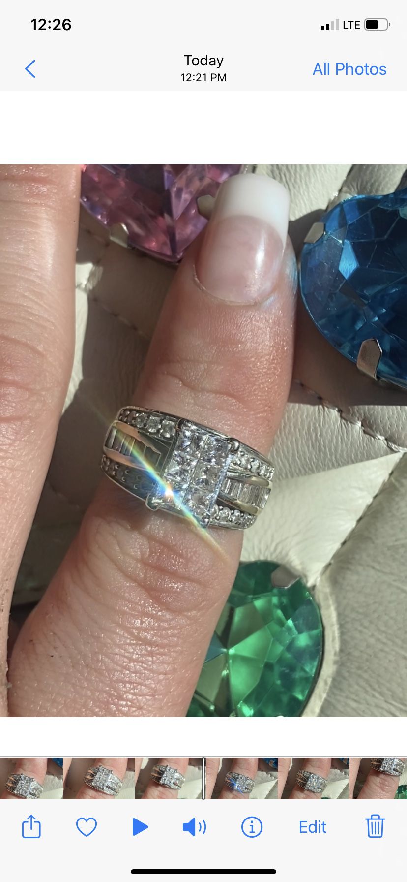 Diamond Engagement Ring In 14k White Gold 