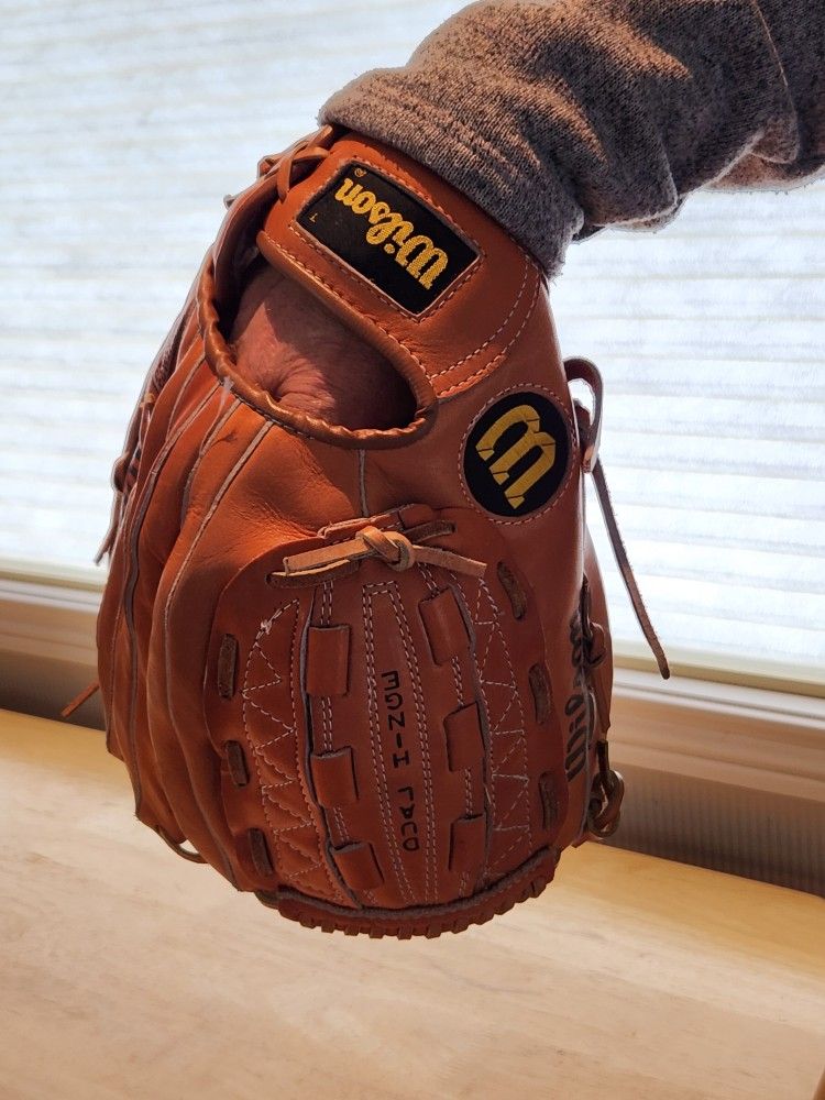 Wilson Men's Softball Glove, Right Handed Glove for Left Handed