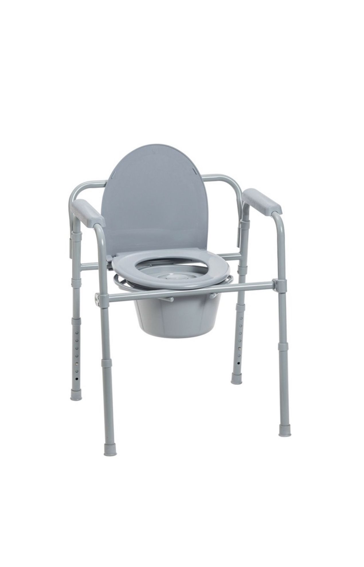 Brand New Drive Medical Steel Folding Bedside Commode