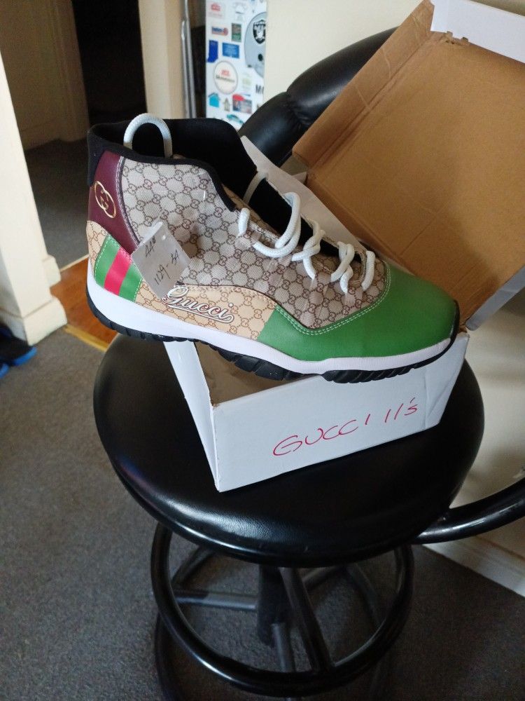 Jordan Gucci 11's, men size 10, brand new in the box,