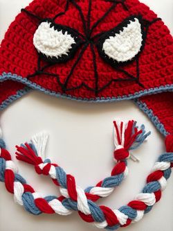 Crochet spiderman beanie