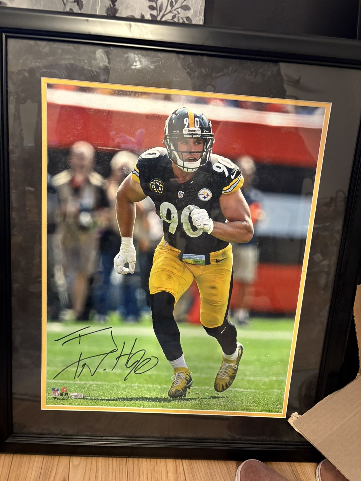 TJ watt Signed 16x20 Framed