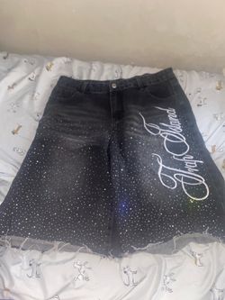 Men rhinestone shorts size XL