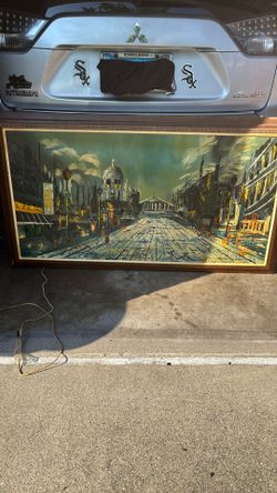 Antique Light Up Picture