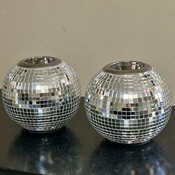 Beautiful Mirrored Candle Holders 4” NEW $15/each
