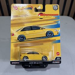 Hot Wheels 1:64 Deutschland Design Audi S4 Quattro Yellow HCJ95 Diecast Model 