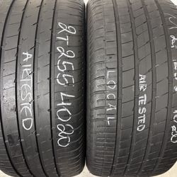 2 Tires 255 40 20 Goodyear Eagle F1 5 No Repairs