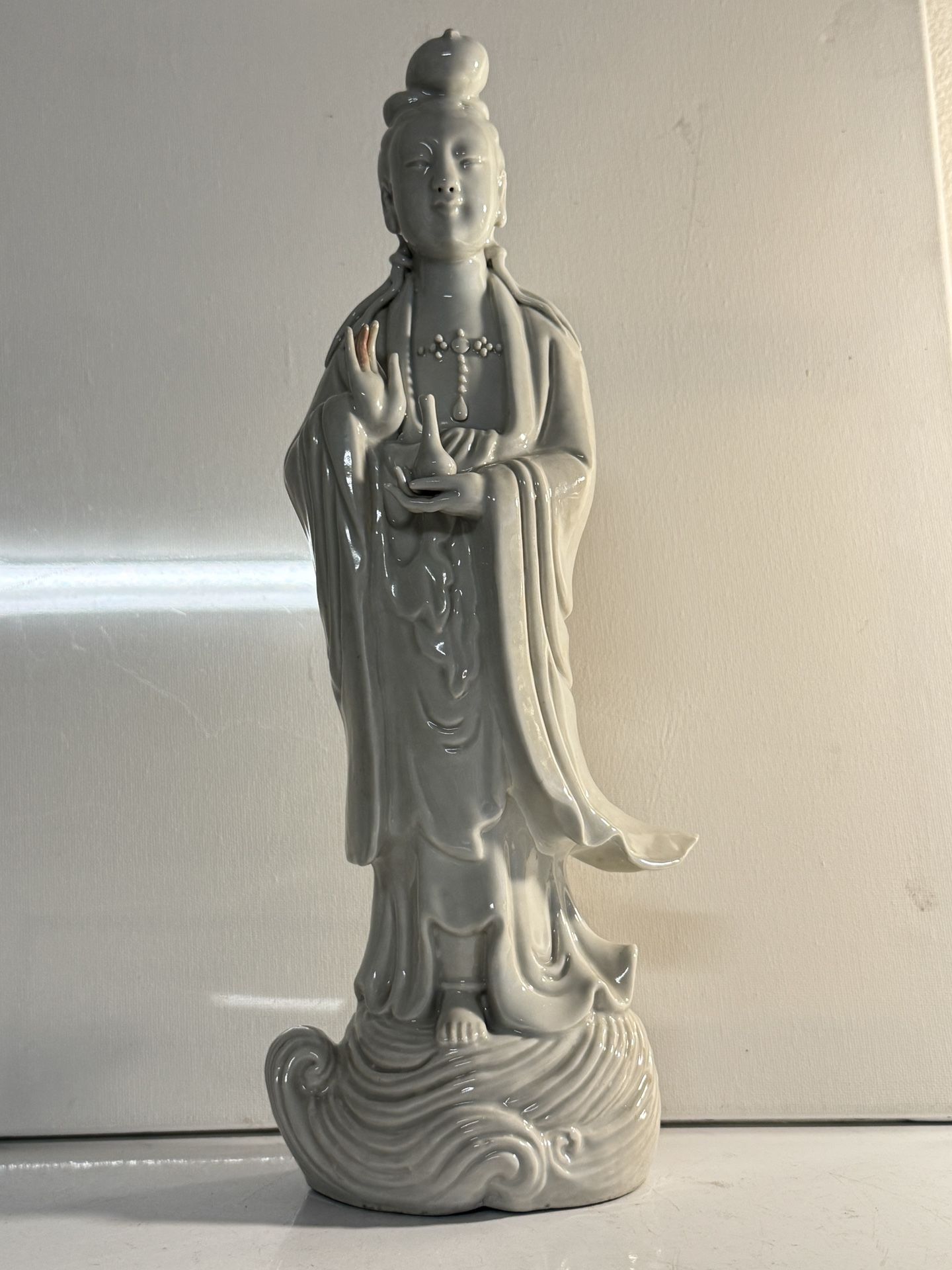 Vintage Chinese white glaze porcelain figure sculpture