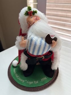 1994 Vintage Annalee Society Logo Santa With Cookie