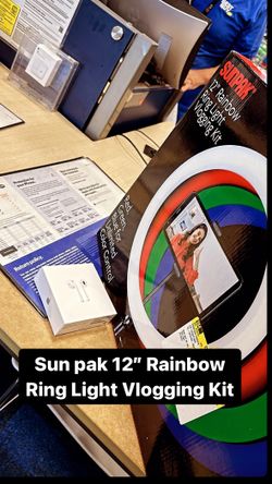 SunPak 12 inch Rainbow Ring Light Vlogging Kit