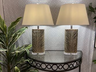 Unique Modern Zebra Pattern Glass Table Lamps (Set of 2)