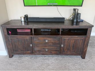Solid Wood Entertainment Center 70” long