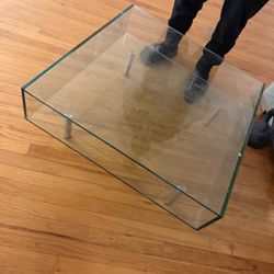 Glass center coffee table