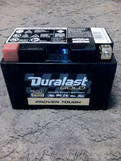 Duralast gold power sport battery Brand new ut the box fully charged never used asking 50$ great deal