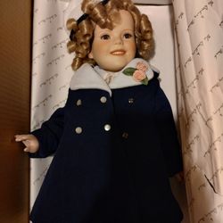 Shirley Temple Porcelain Doll....Like New condition!!..Collectable Doll.. 