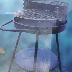 CHARCOAL BBQ GRILL ON WHEELS (NEVER USED) I ONLY DID INSTALLING STEP 1, INSTALLING HANDLE