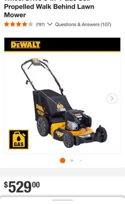 Lawn Mover Dewalt Gas 163cc Self Propelled !