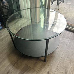 Round Glass IKEA Coffee Table